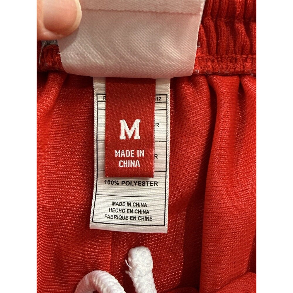 Chicago Bulls Men’s Medium Mitchell & Ness Hardwood Classics Shorts Red Swingman - Picture 7 of 9